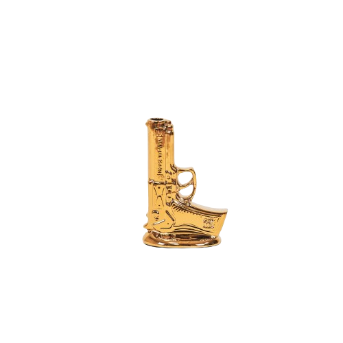 Silent Shot – Gold Ceramic Vase