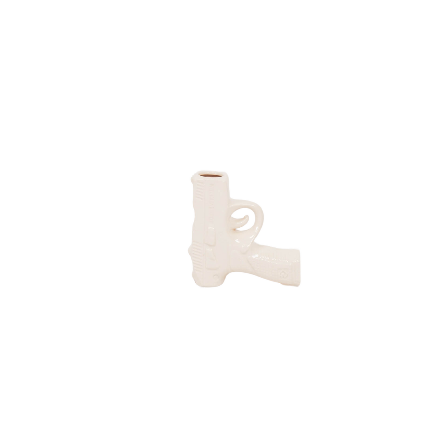 Silent Shot – White Ceramic Vase